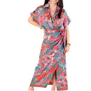 Entro Vibrant Floral Maxi Dress
